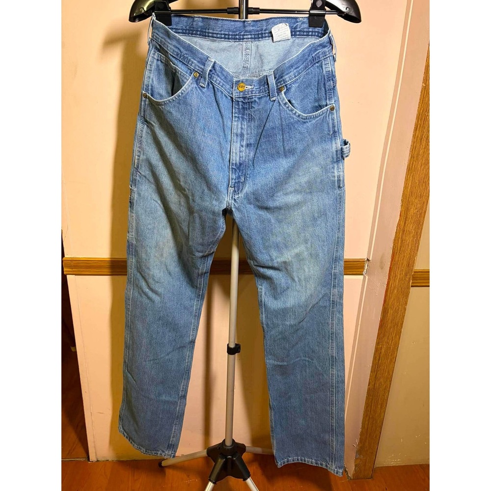 Key Mens Blue Cotton Relaxed Fit Carpenter Utility Jeans FS 34x36